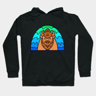 Funny Wood Bison Hoodie